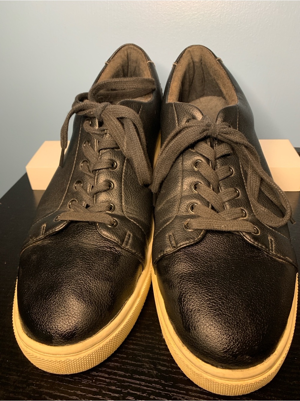Porter& Ash London Black Sneakers with Cream Sole